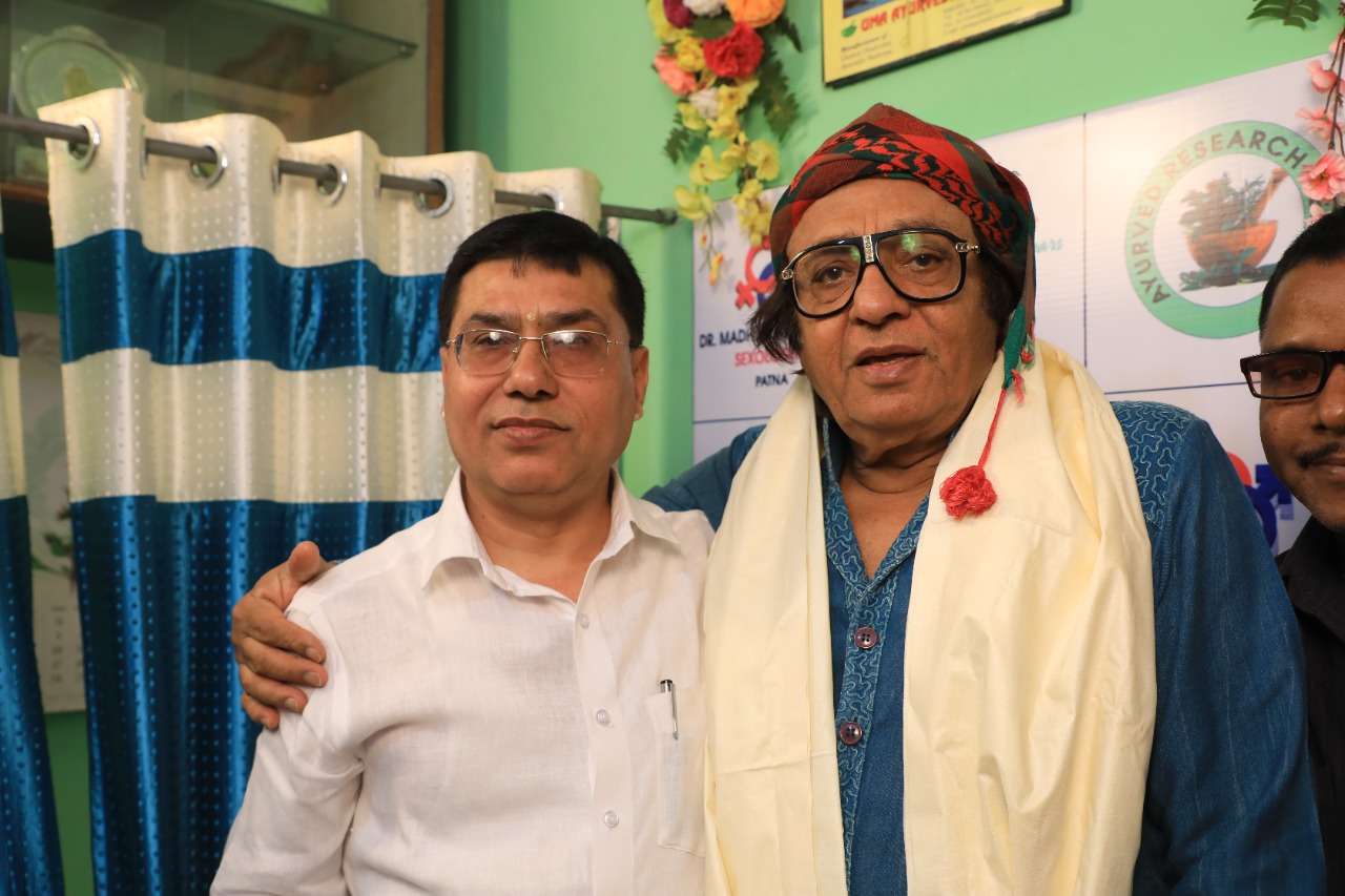 Dr. Madhurendu Pandey with Filmstar Ranjit